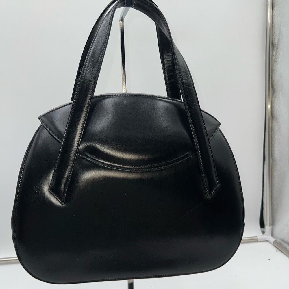 Bally Vintage Structured Lambskin Bag with Brushed Gold Turn Lock Closure - Picture 3 of 14